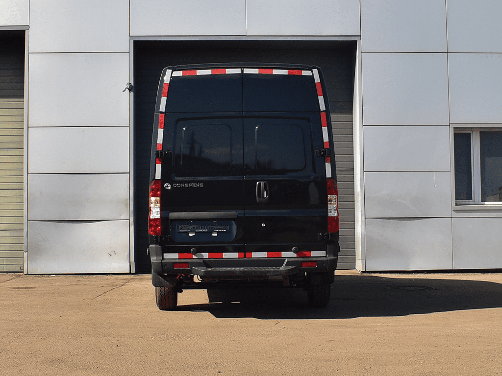 Цельнометаллический фургон черный DongFeng